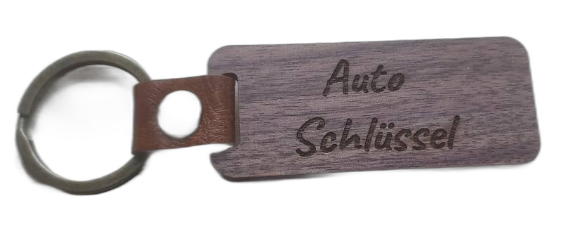 Schlüsselanhänger Holz dunkel
