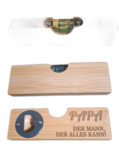 Flaschenöffner Wasserwaage / Flaschenöffner mit Gravur ...